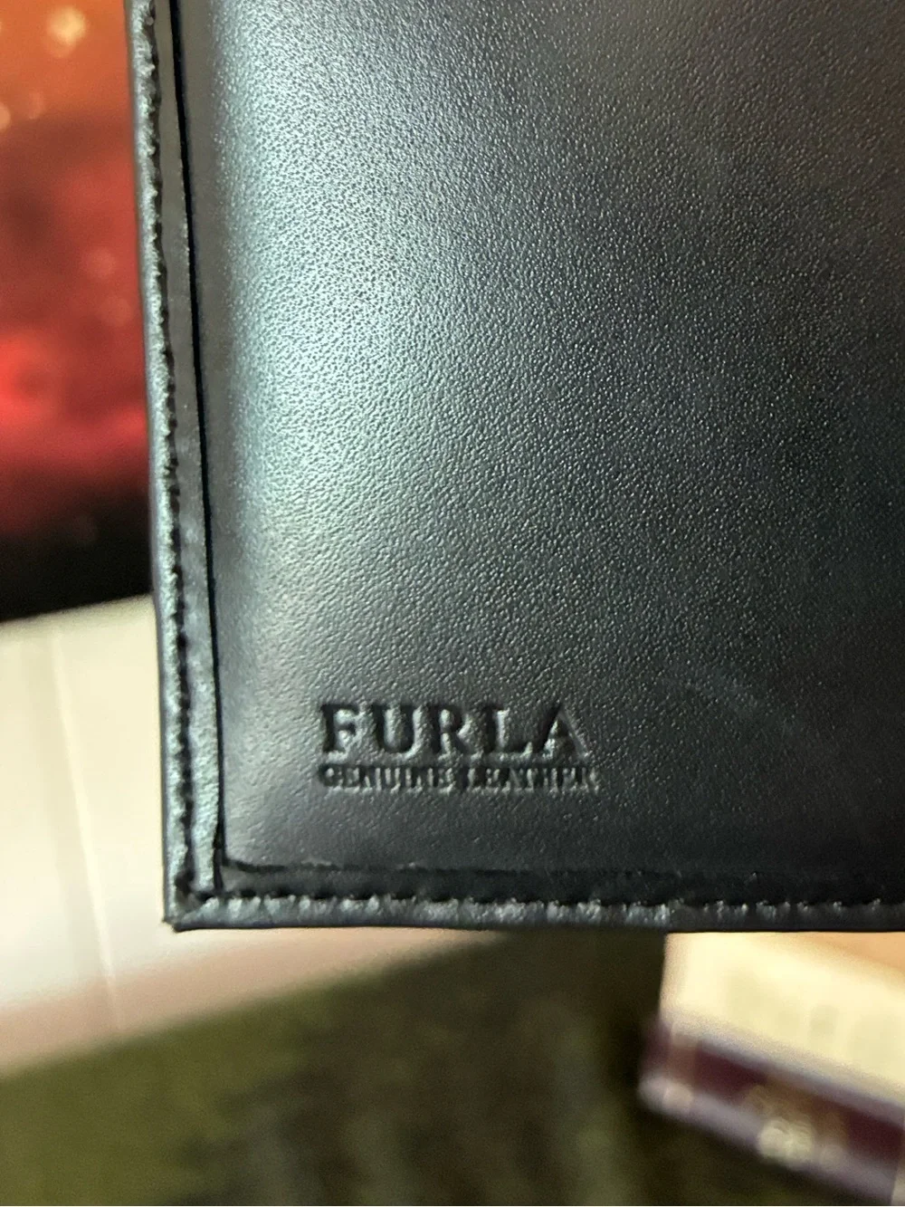 Vintage Furla Leather Lavender Stripe Wallet